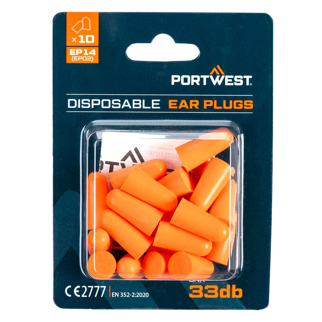 PU Schuim Oordop (10 paar) - Orange