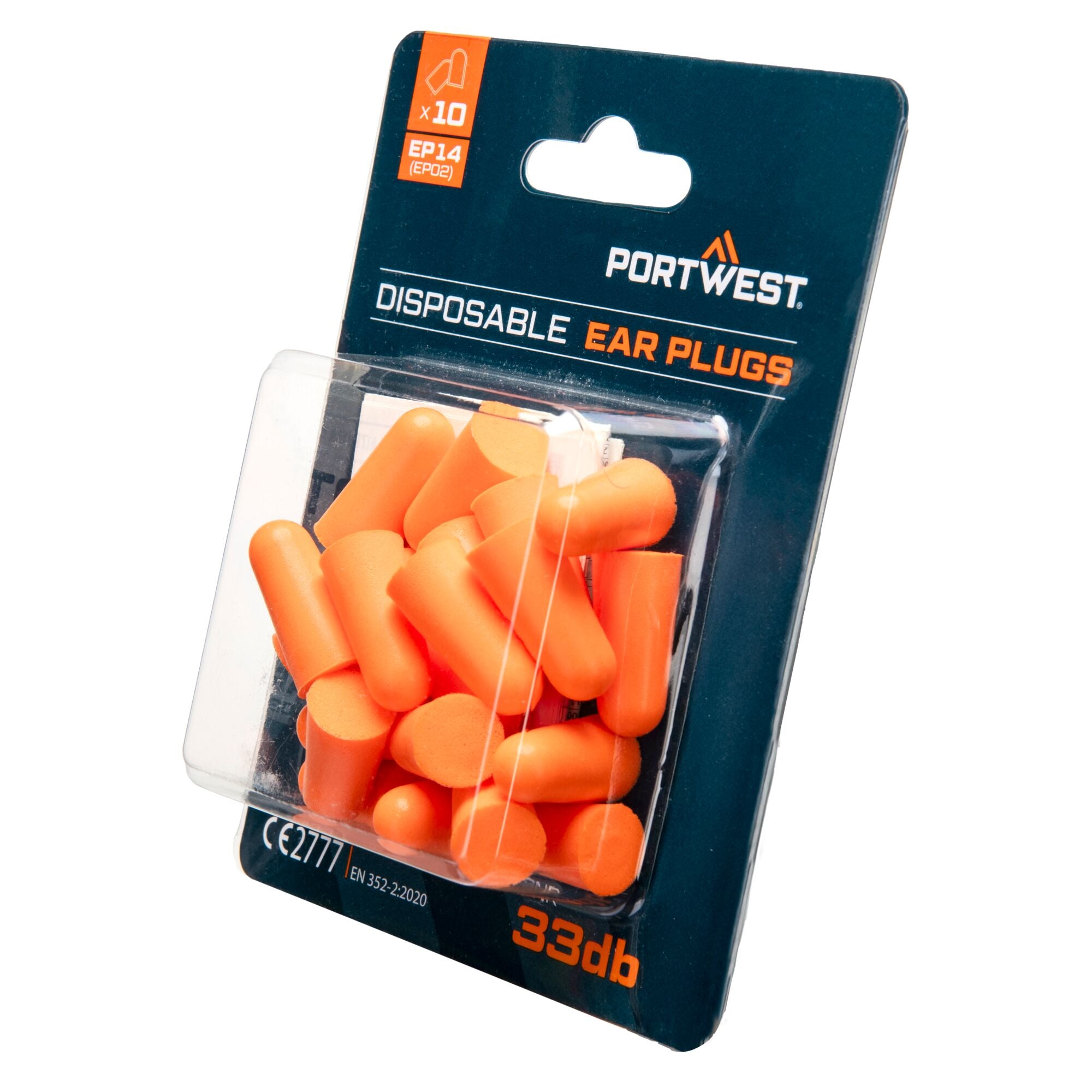 PU Schuim Oordop Oordoppen (10 paar) - Oranje - achterkant