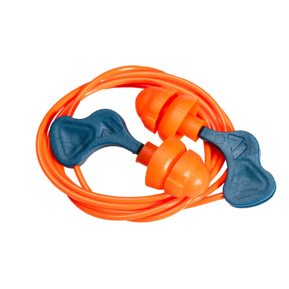 Easy Fit TPR oordopjes met koord (50 paar) - Orange