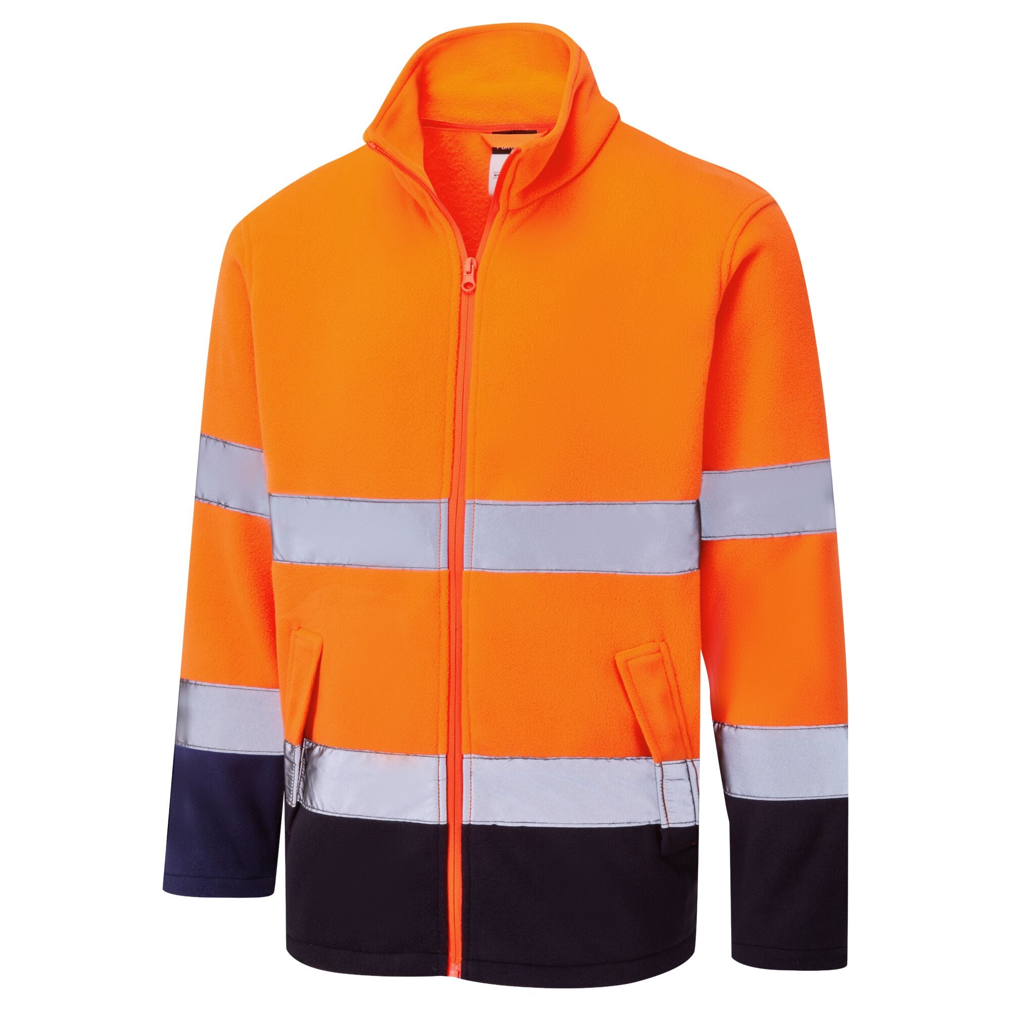 ES1 Essential Hi-Vis Contrast Fleece - Oranje/Marine - opname 2
