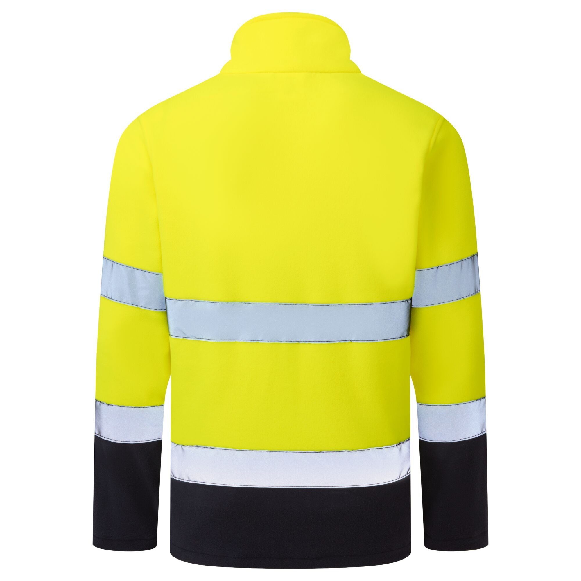 ES1 Essential Hi-Vis Contrast Fleece - Geel/Marine - achterkant