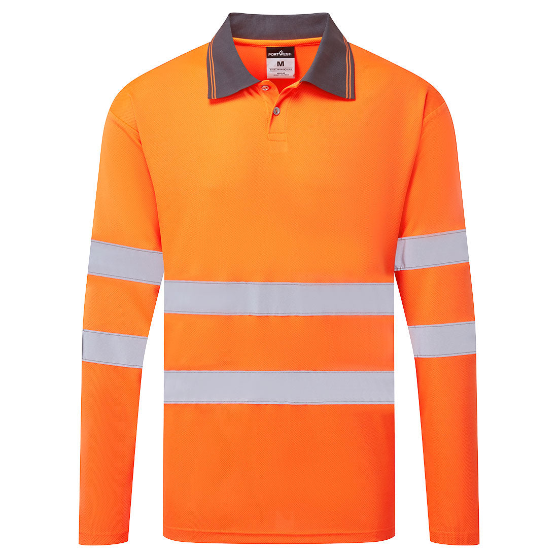 ES1 Essential Hi-Vis Polo Shirt L/S - Orange