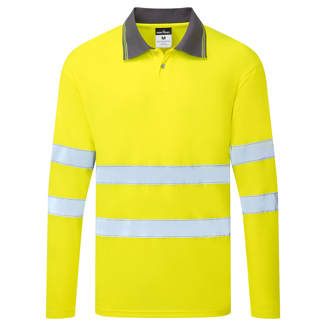 ES1 Essential Hi-Vis Polo Shirt L/S - Yellow
