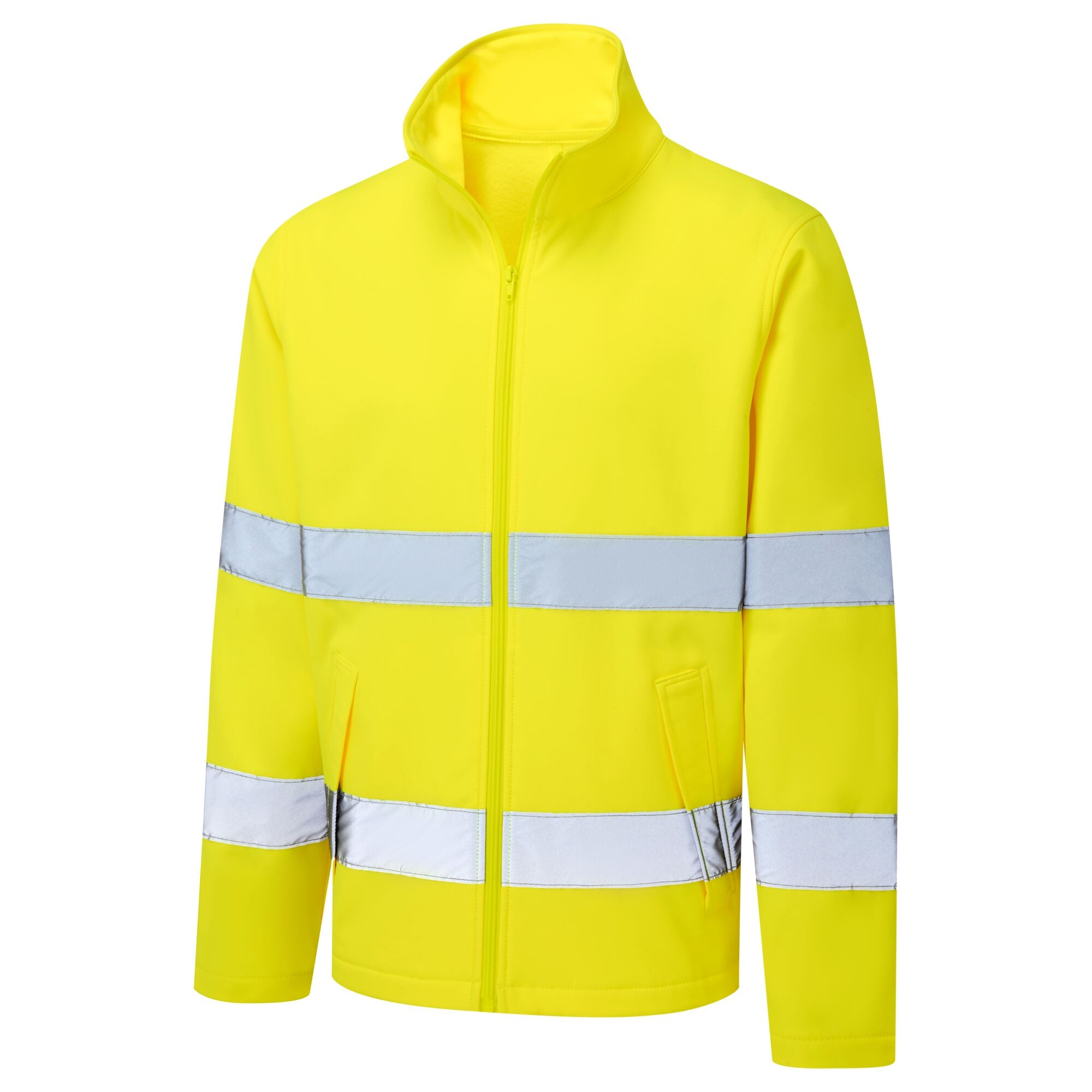 ES1 Essential Hi-Vis Softshell Jas (2L) - Geel - opname 2