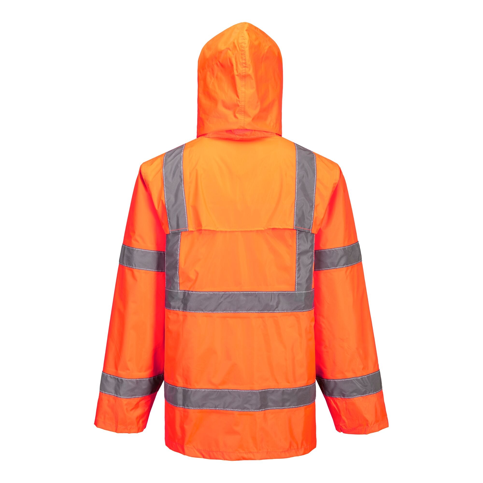 ES1 Essential Hi-Vis Regenjas - Oranje - achterkant