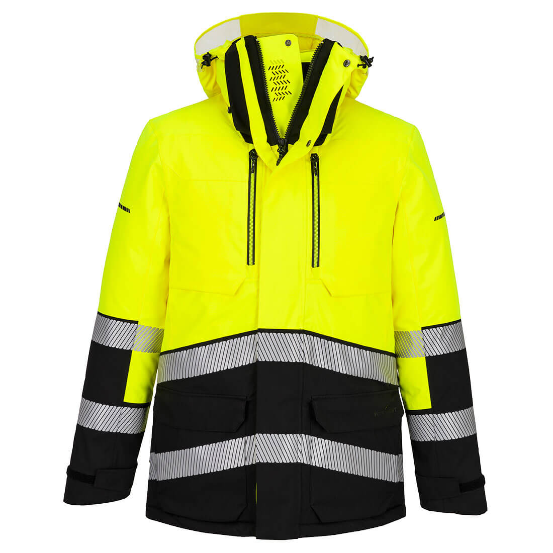 EV4 Hi-Vis Expedition Parka Jacket - Yellow/Black
