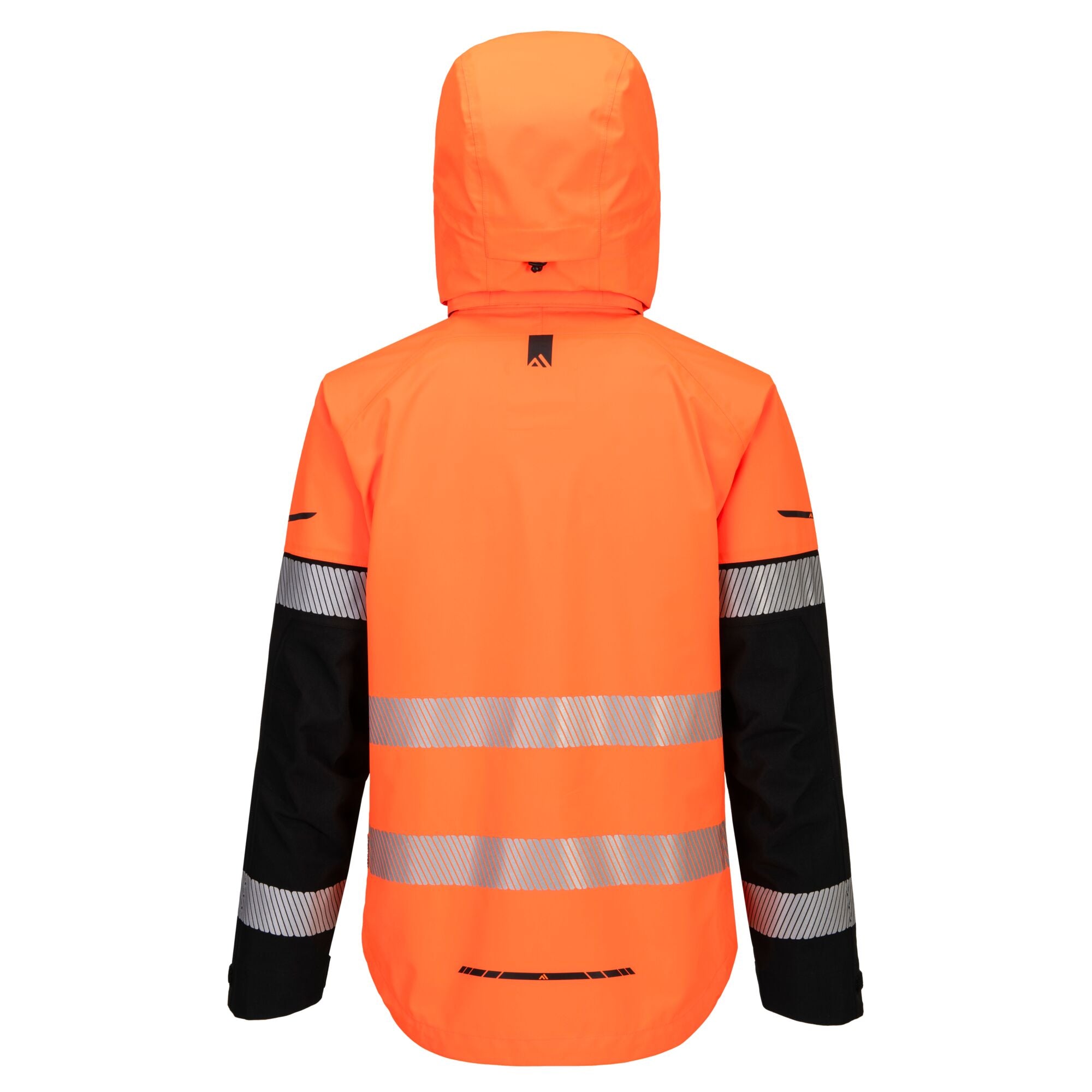 EV4 Hi-Vis Shell jack Jas (3L) - Oranje/Zwart - achterkant