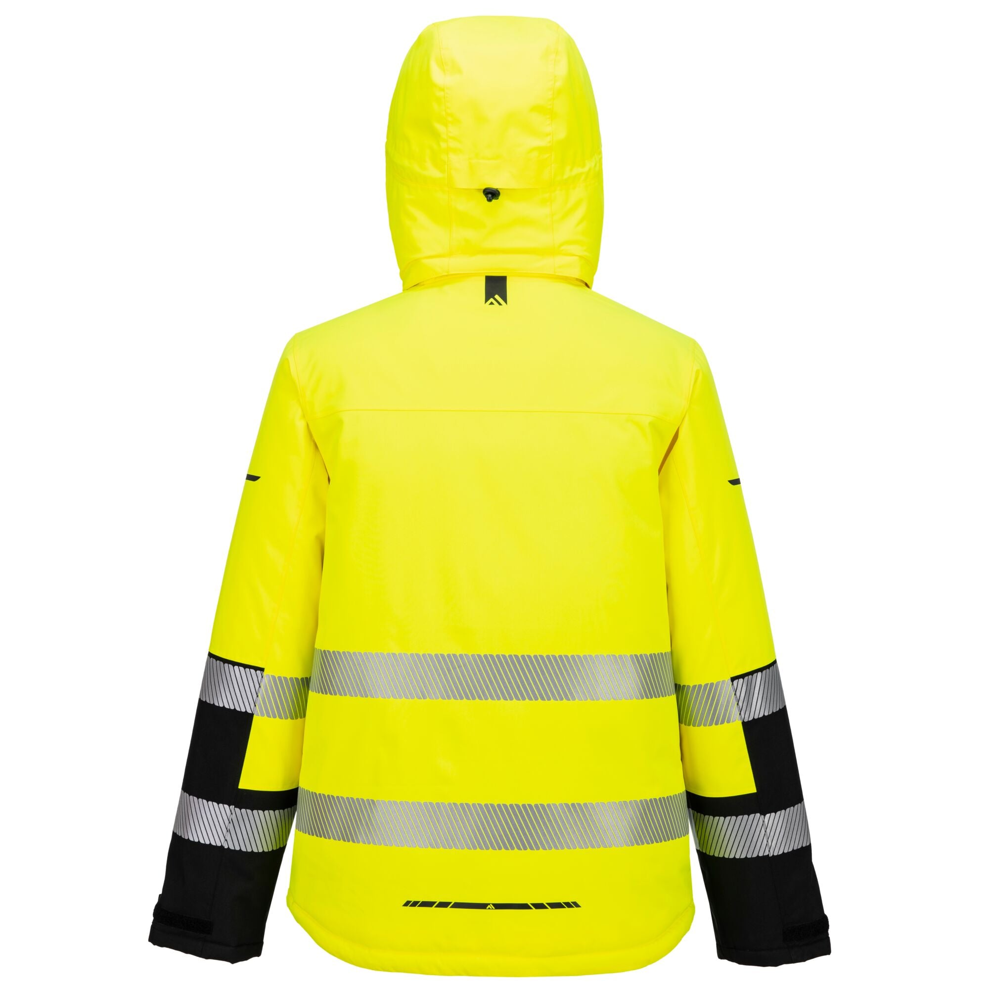 EV4 Hi-Vis winterjack - Geel/Zwart - achterkant