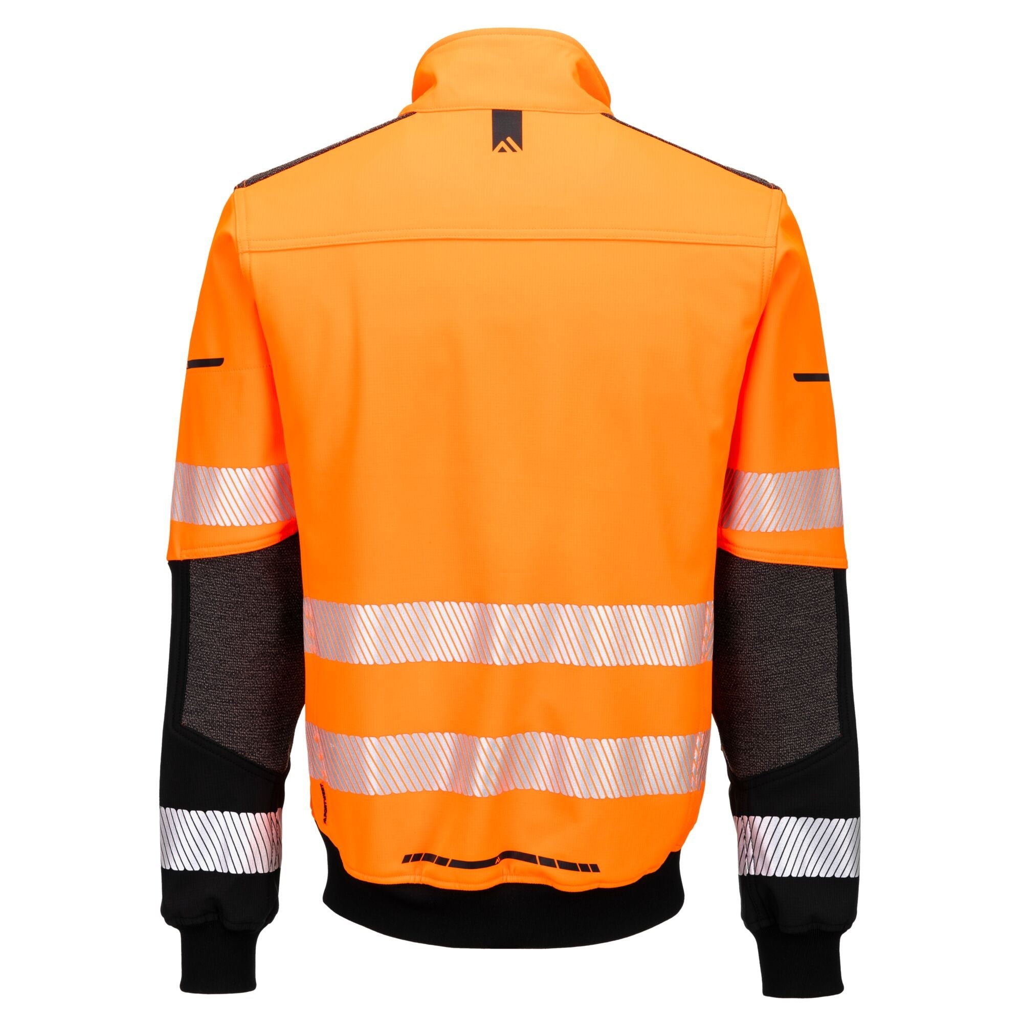 EV4 Hi-Vis Softshell bomberjack Softshell jas (3L) - Oranje/Zwart - achterkant