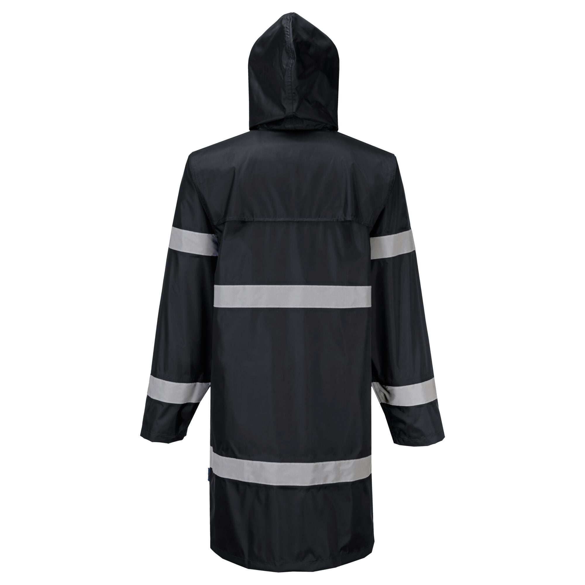 Iona Regenjas 100cm - Zwart - achterkant