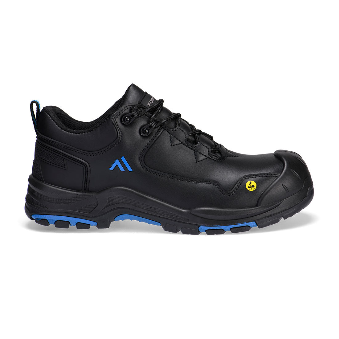 Composite Action Leather Low Shoe S3S ESD HRO SR SC FO - Black/Blue
