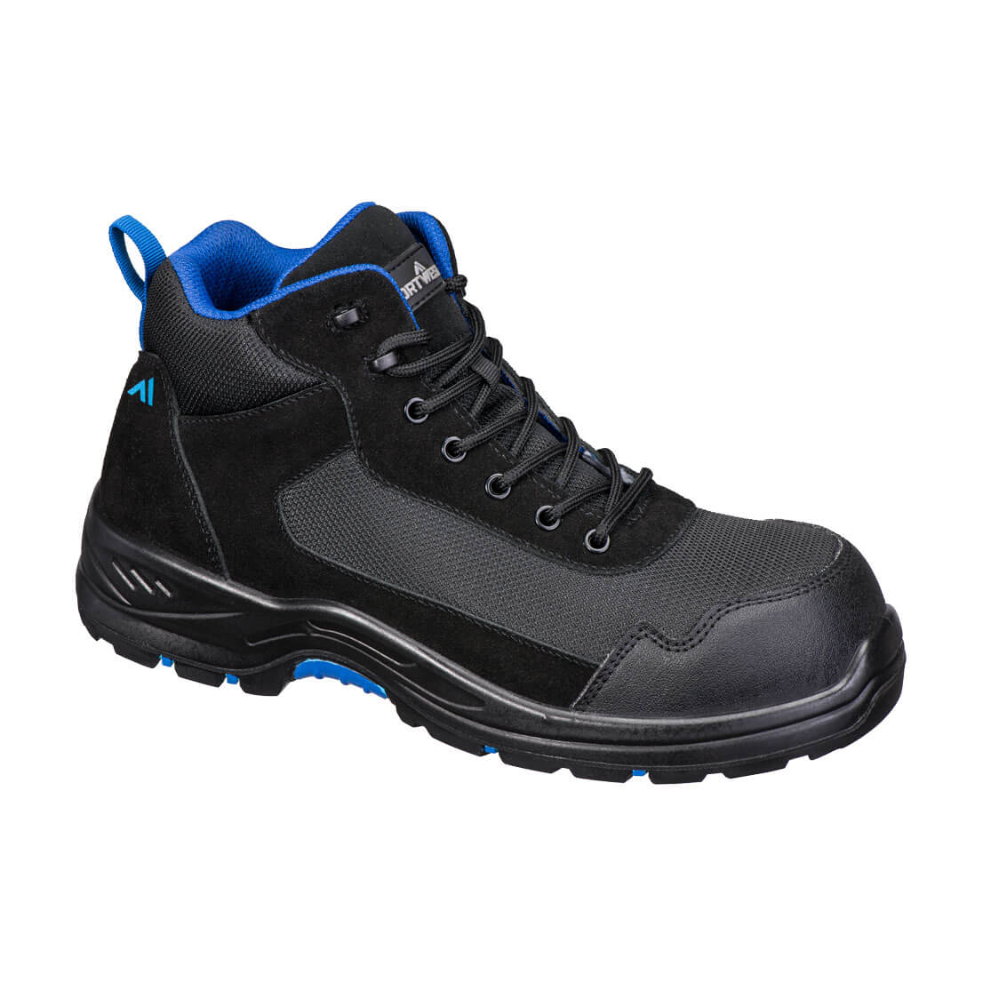 Portwest Composiet Textiel Suède Halfhoge schoen S3L HRO SR FO Veiligheidsschoenen