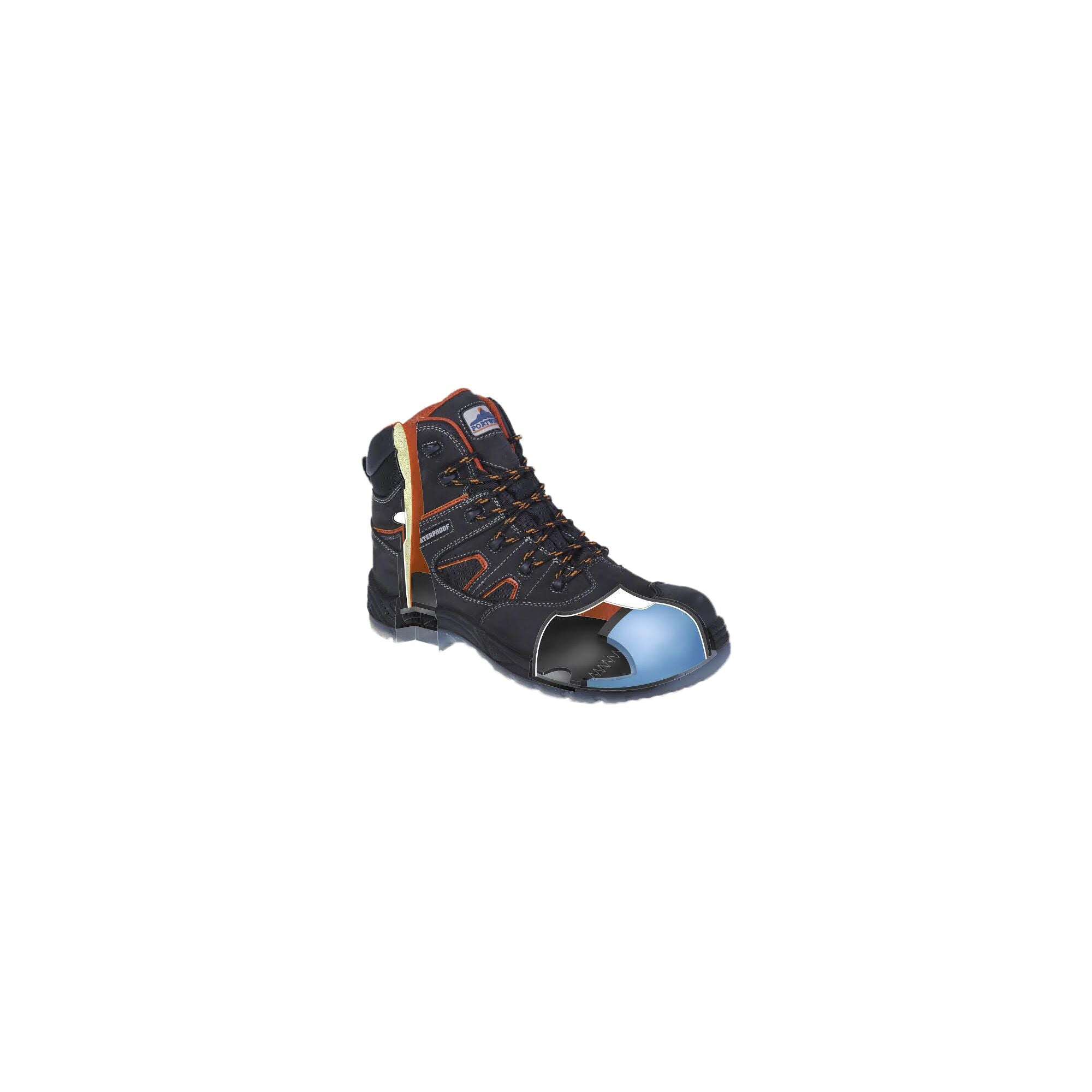 Composietleren halfhoge schoen S7S SR FO - Zwart - opname 4