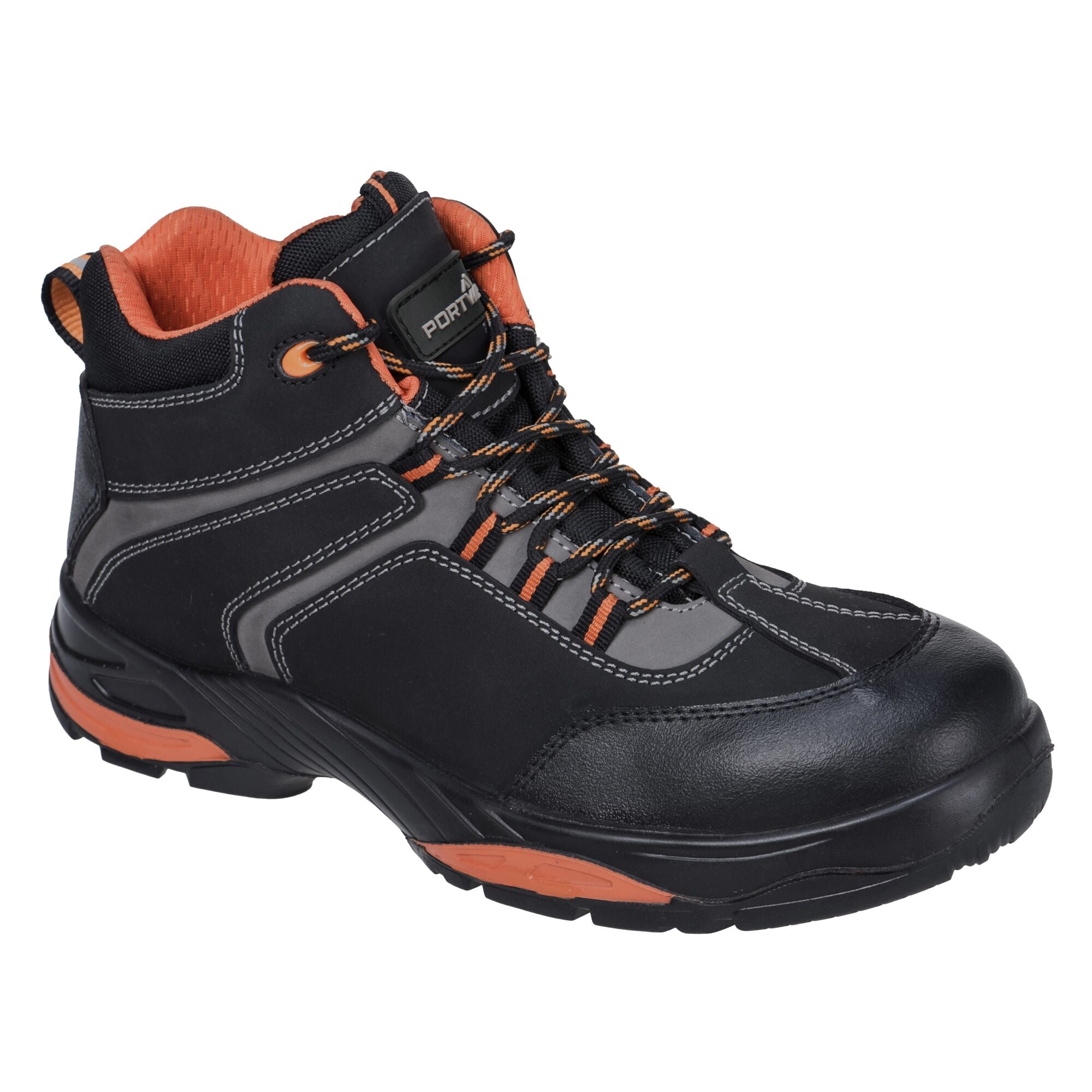Composietleren Nubuck leder schoen S3S HRO FO SR FC60 - Zwart