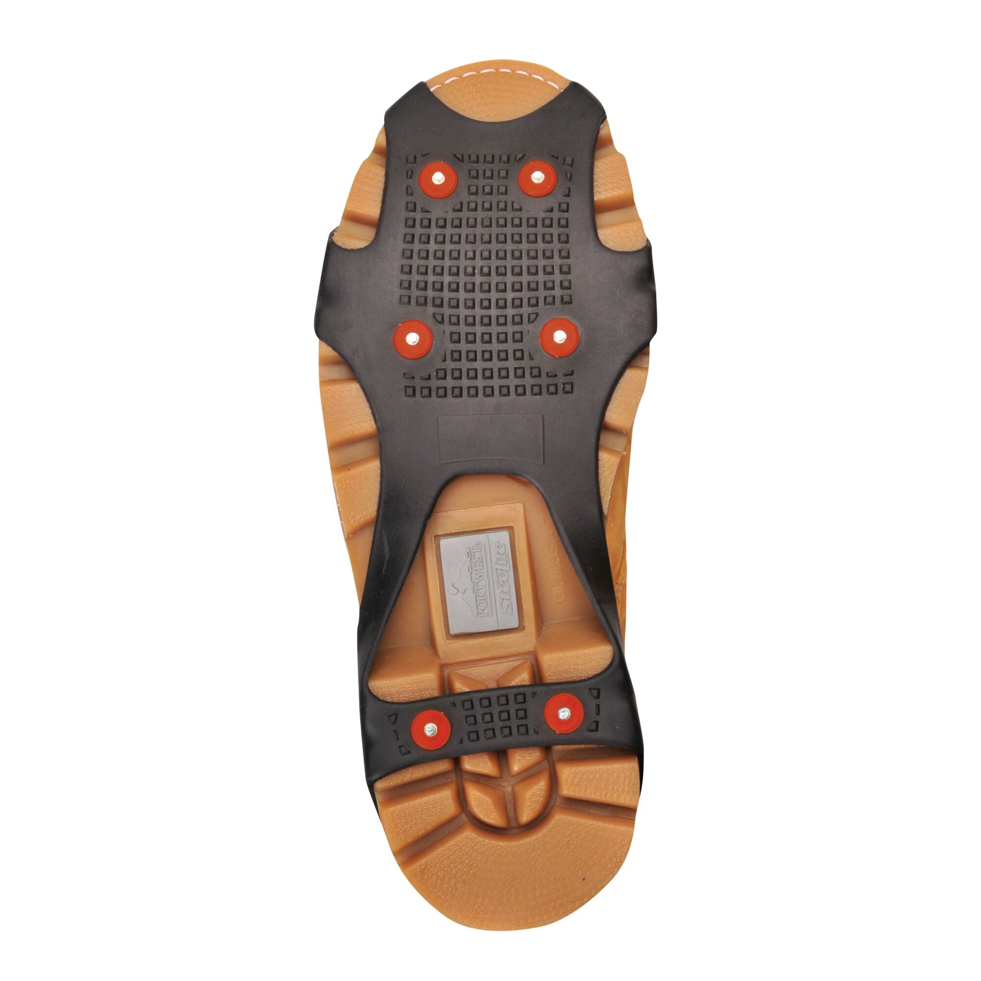 Antislip ijsgrip met stalen spikes - Zwart - achterkant