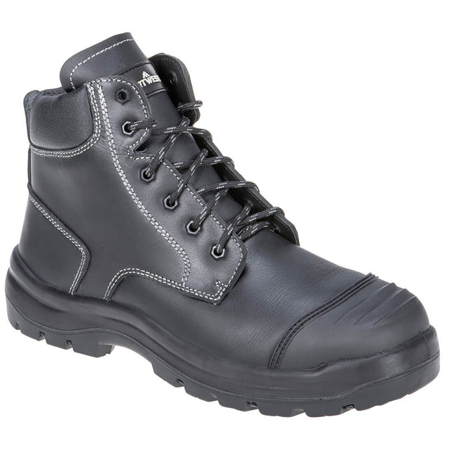 Steel Leather Mid Boot S3 HRO FO SC HI CI LG SR - Black