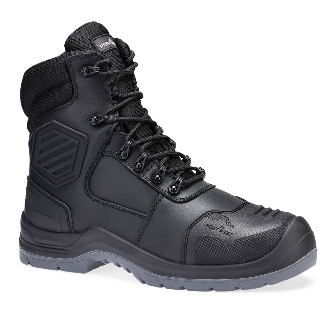 Composite Leather Mid Boot S7L HRO M CI LG SC AN SR FO - Black