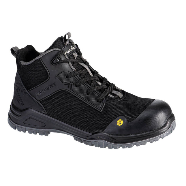 Bevel composiet halfhoge schoen S3S ESD SR FO - Black/Grey