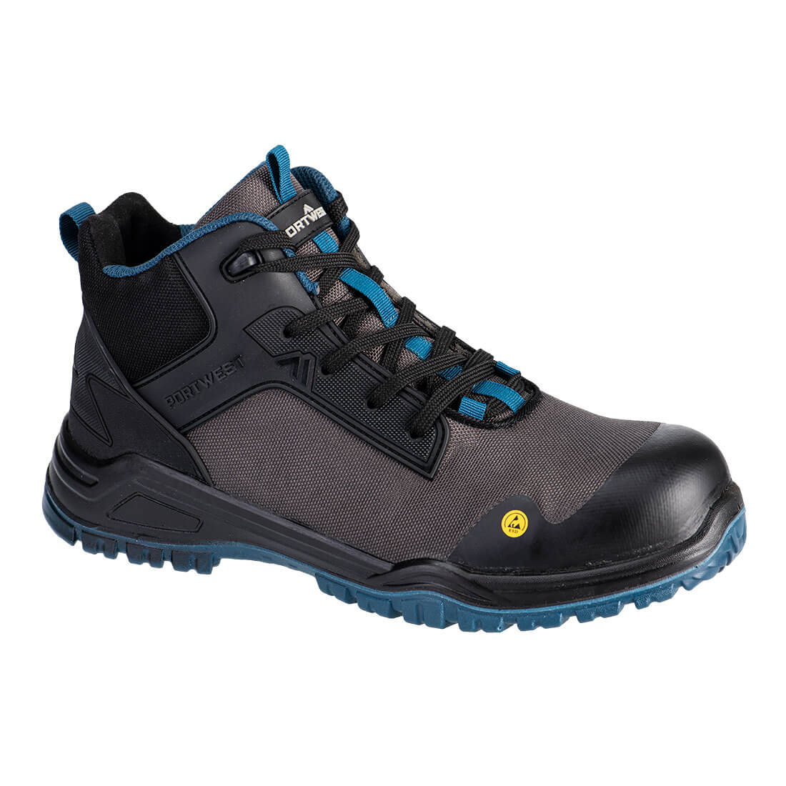Bevel composiet halfhoge schoen S3S ESD SR FO - Black/Teal