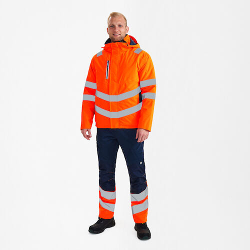 Safety+ winterjack - Orange/Blue ink