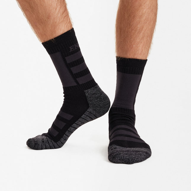 Werksokken, wol 2-pack - Zwart/Antracietgrijs