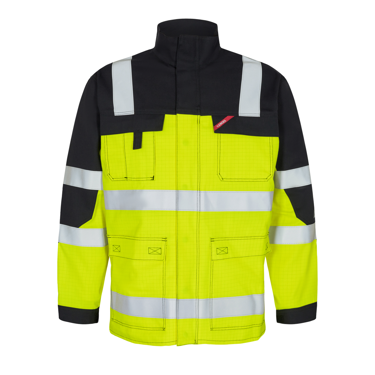 Safety+ EN ISO 20471 Multinorm jack - Geel/Zwart
