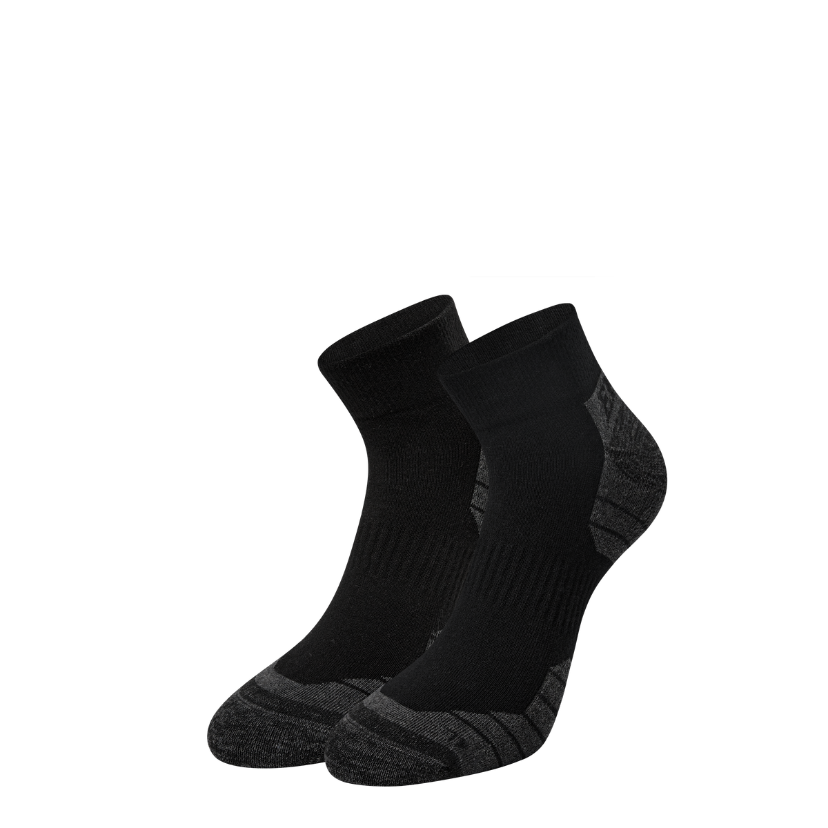 Werksokken (kort) 3-pack - Black/Dark Grey Melange