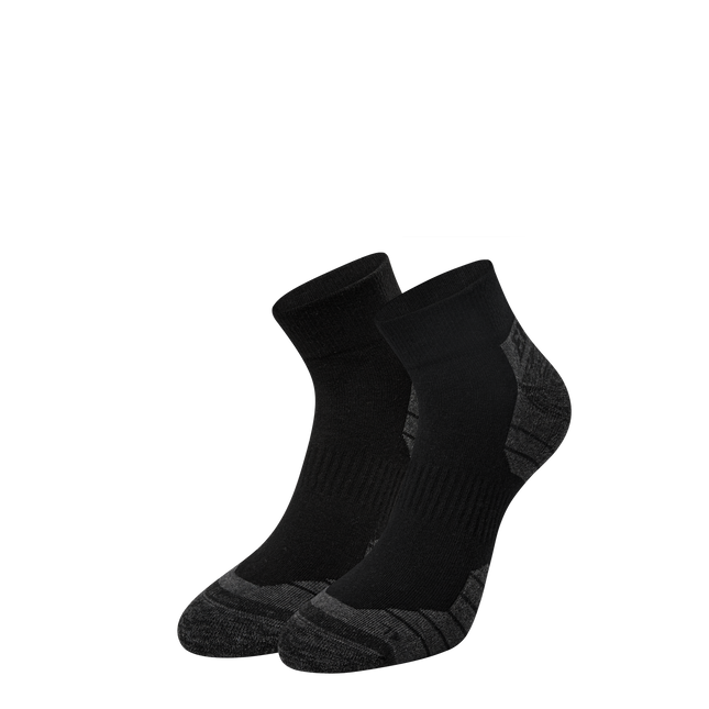 Werksokken (kort) 3-pack - Black/Dark Grey Melange