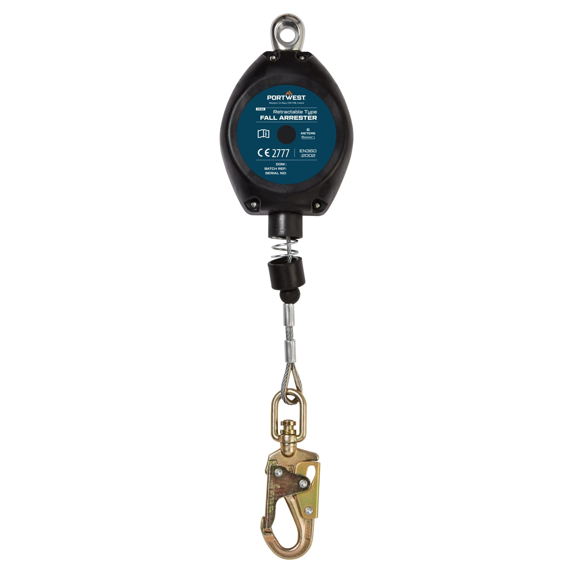 Portwest 6M Retractable Fall Arrester Lanyard
