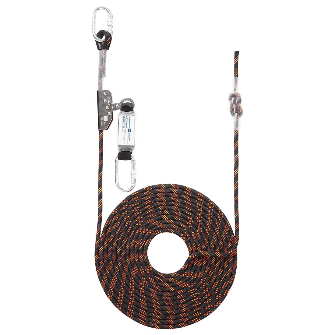 Valbeveiliging met 10 m touw - Black/Orange