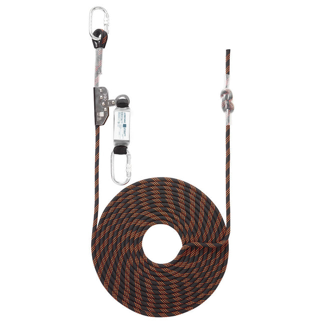 Valbeveiliging met 10 m touw - Black/Orange