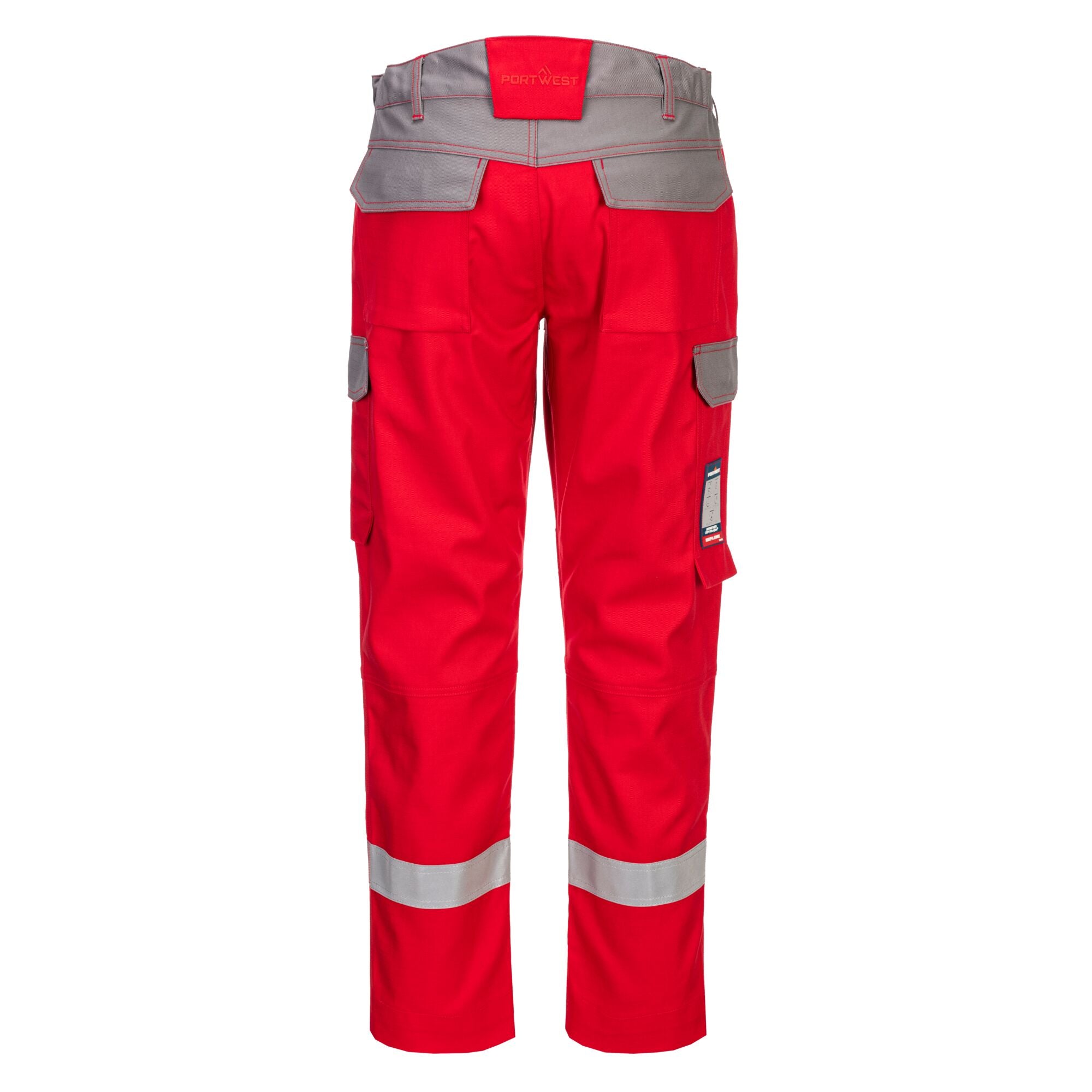 Bizflame Ultra twee kleuren broek - Rood - achterkant