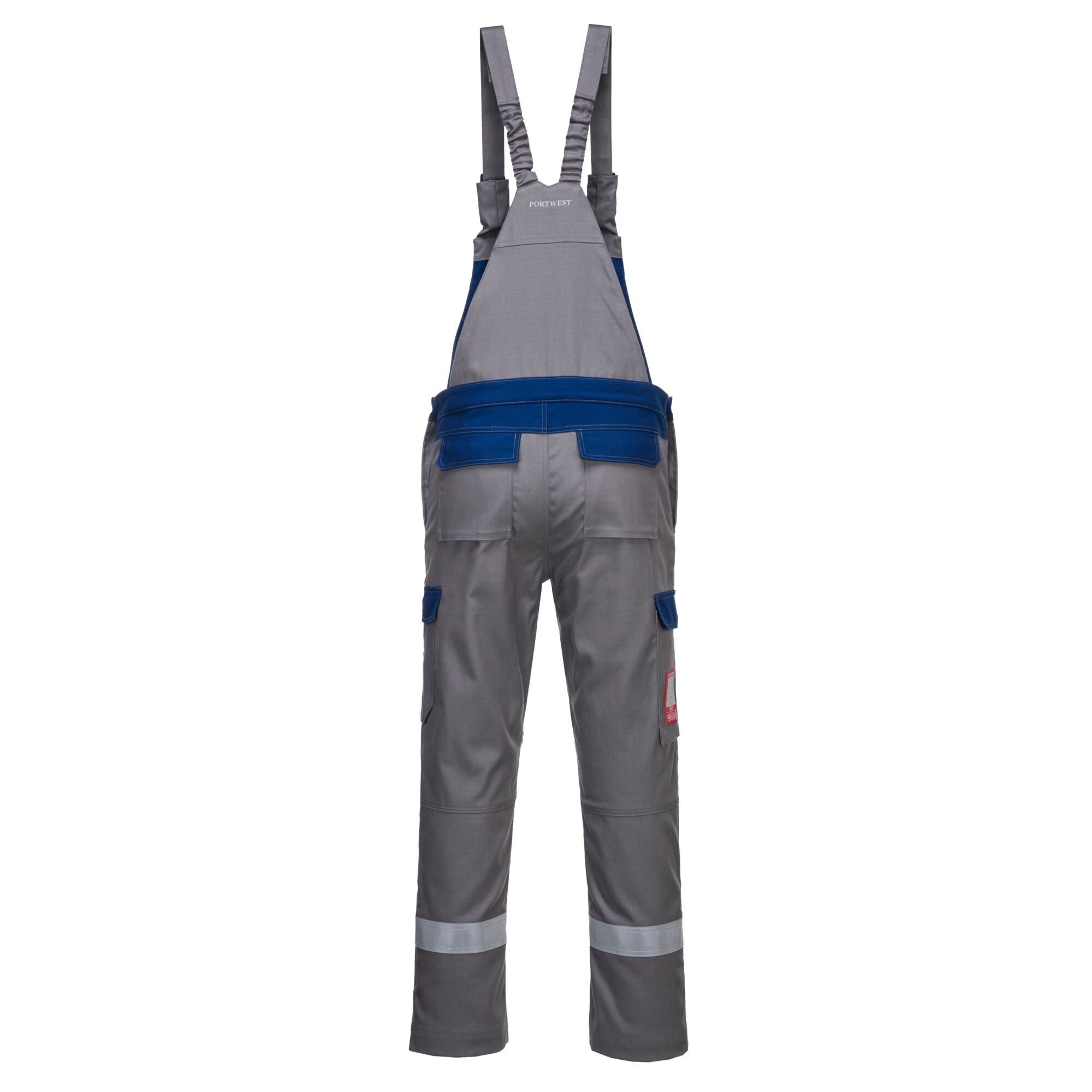 Bizflame Ultra twee kleuren Amerikaanse overall - Grijs - achterkant
