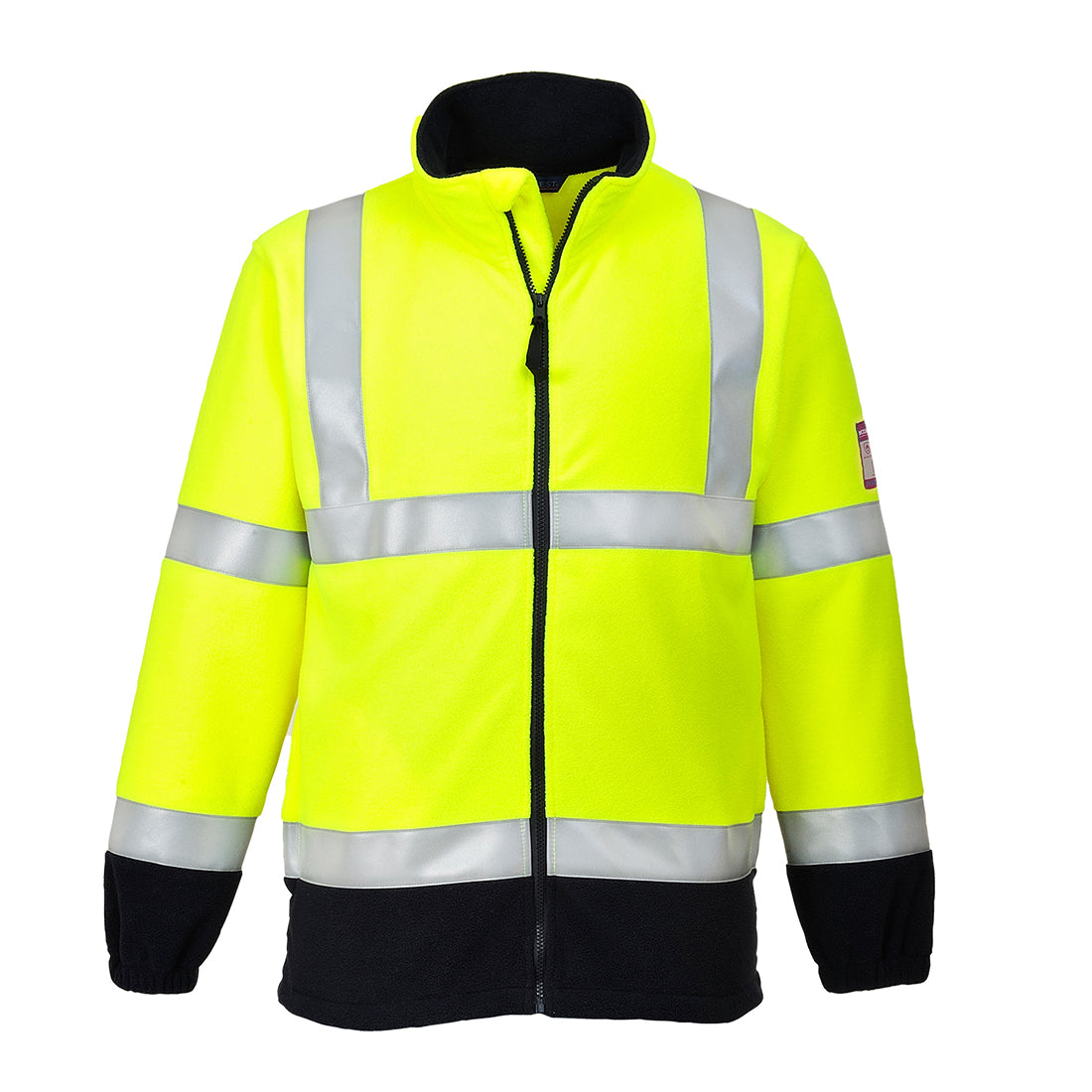 Modaflame Fleece Hi-Vis Contrast FR Jacket - Yellow