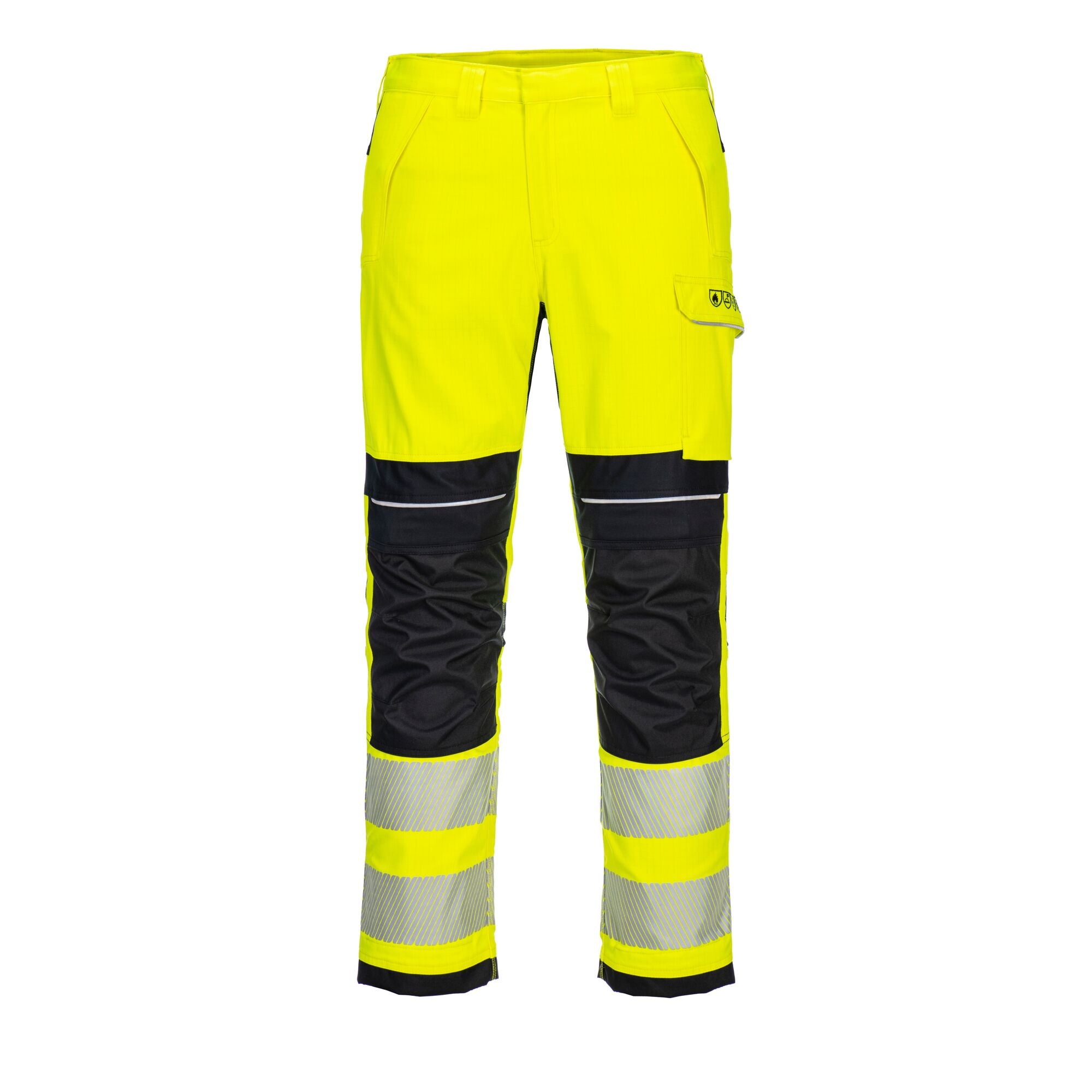 PW3 Vlamvertragende Modaflame Hi-Vis werkbroek FR406 - Geel/Zwart