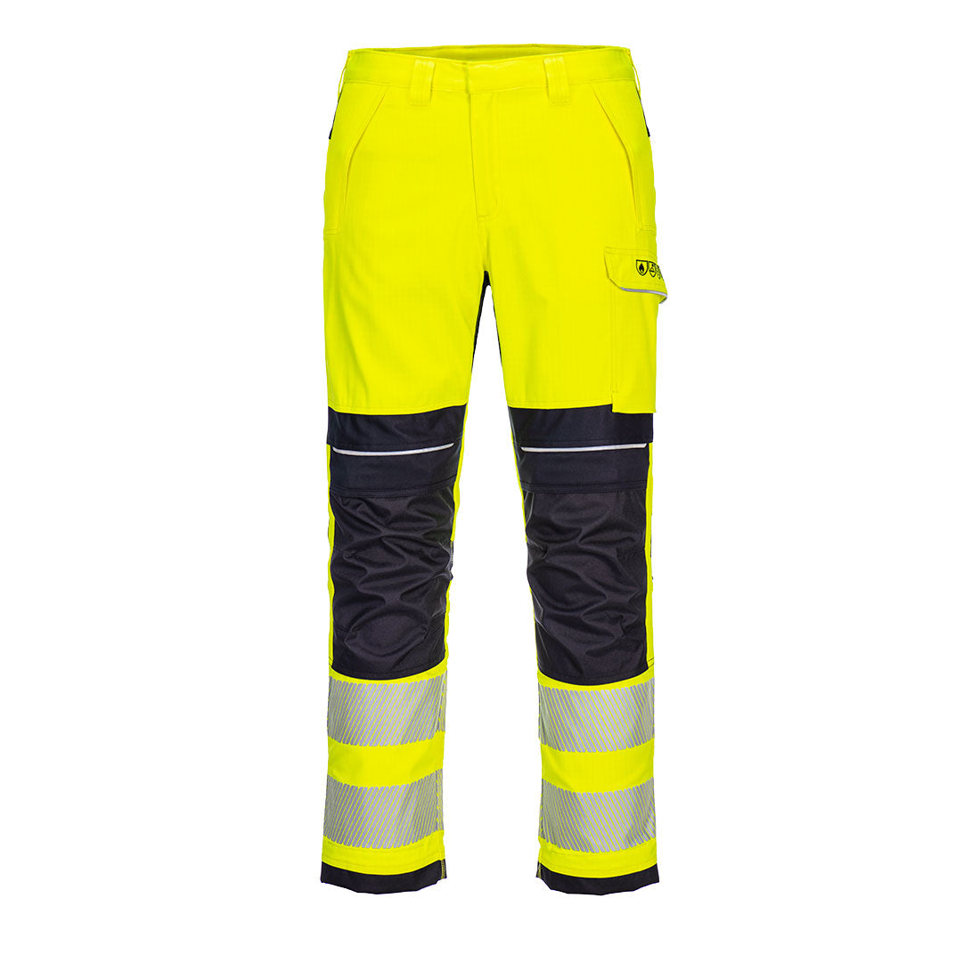 PW3 Modaflame Work Hi-Vis Multi-Norm FR Trousers - Yellow/Navy
