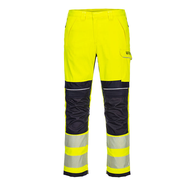 PW3 Modaflame Work Hi-Vis Multi-Norm FR Trousers - Yellow/Navy