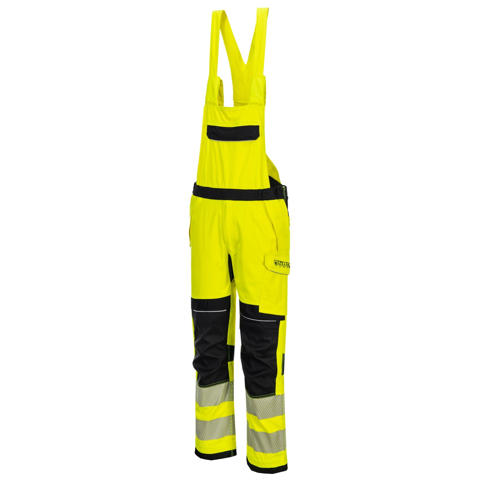 PW3 FR Modaflame Hi Vis Amerikaanse Overall - Geel/Zwart - opname 2