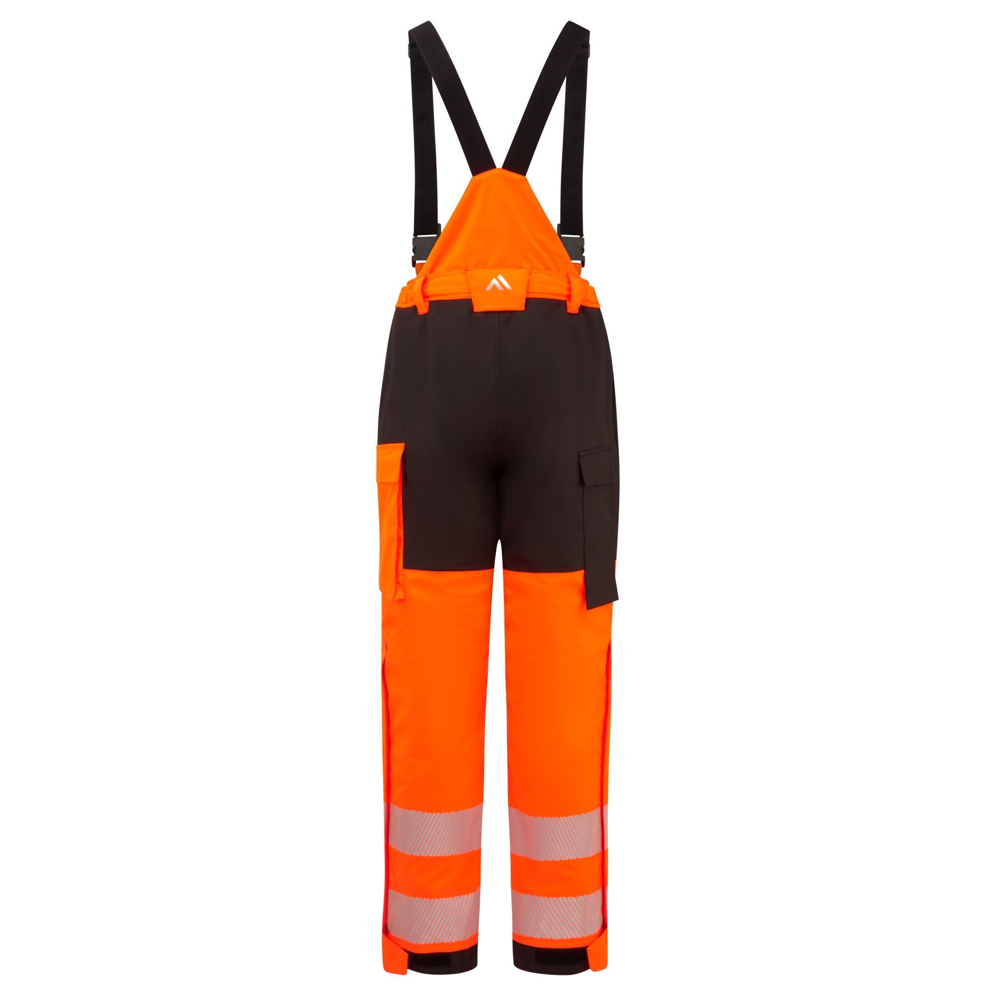 PW3 Vlamvertragende Modaflame Regen Hi-Vis winterbroek - Oranje/Zwart - achterkant
