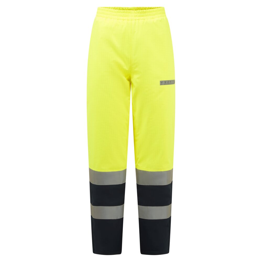 Bizflame Rain+ Hi-Vis Multi-Norm Contrast FR Winter Trousers - Yellow/Navy