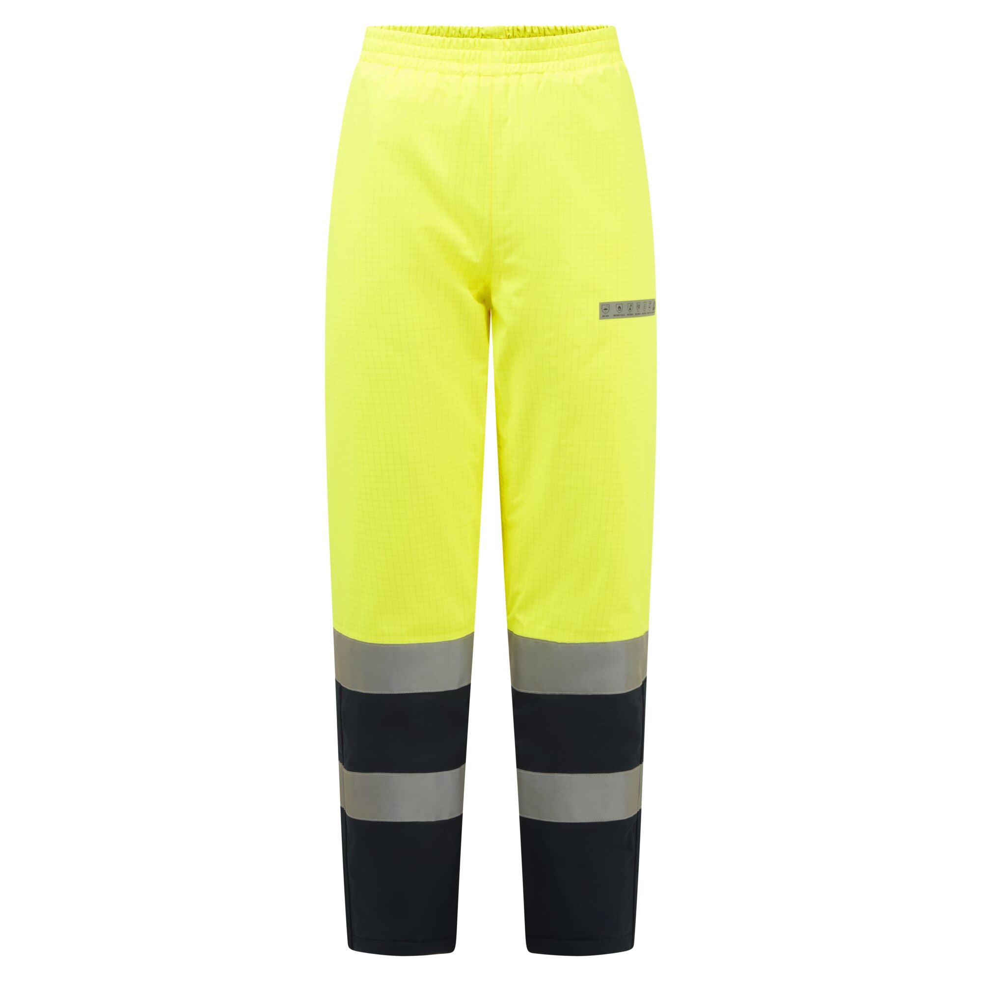 Bizflame Rain+ Hi-Vis Multi-Norm Contrast FR Winterbroek - Geel/Marine