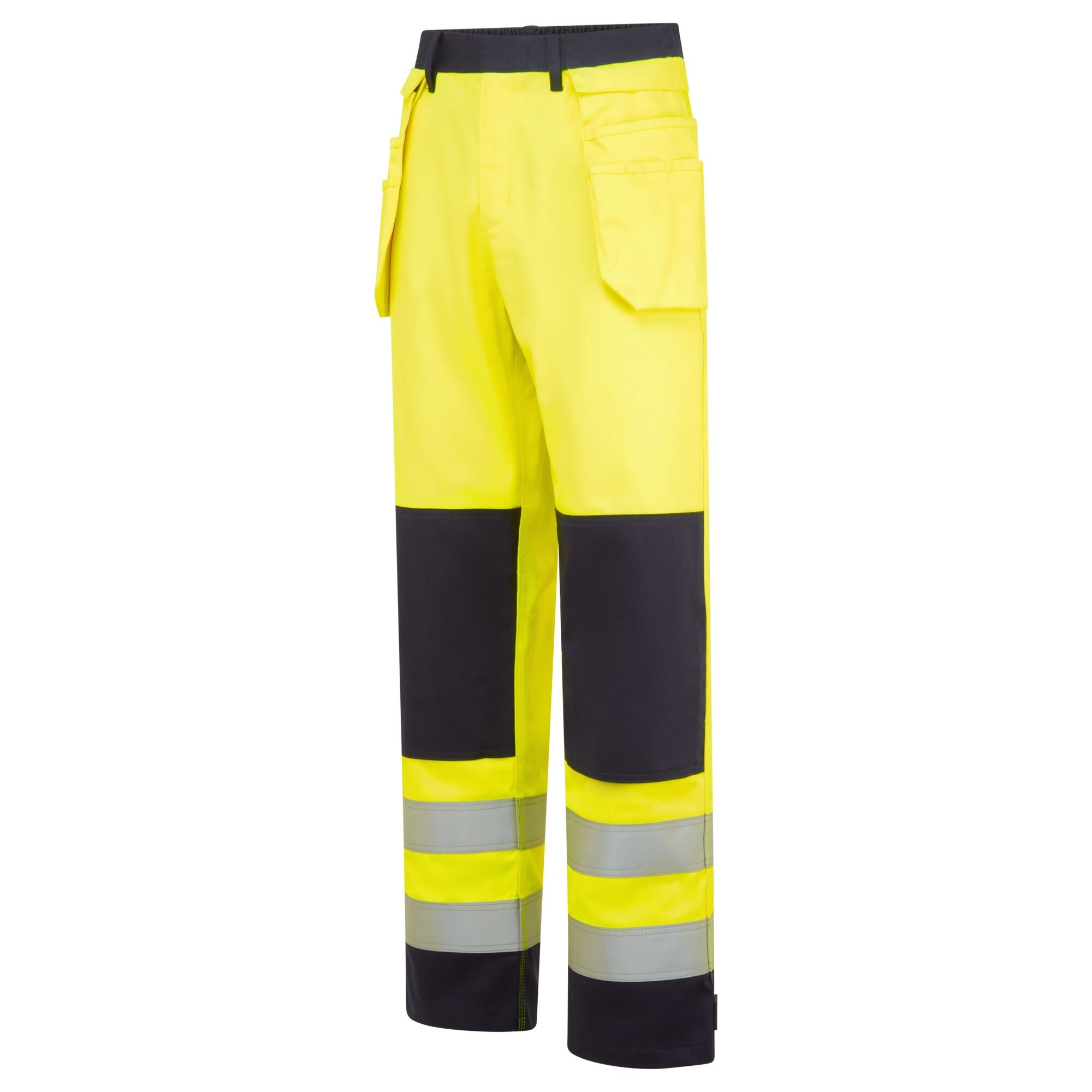 Bizflame Work Hi-Vis Contrast FR Holsterbroek - Geel/Marine - opname 2