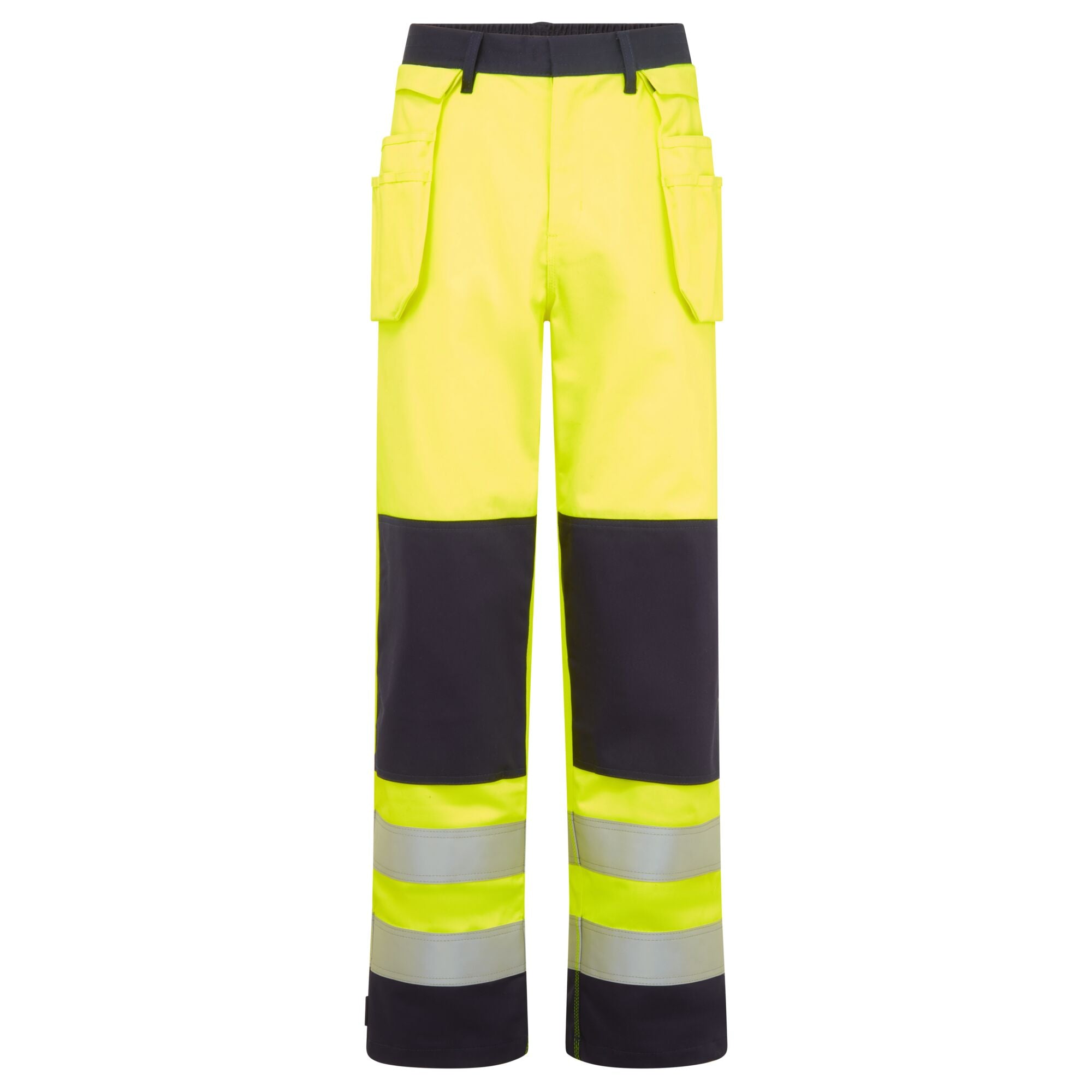Bizflame Work Hi-Vis Contrast FR Holsterbroek - Geel/Marine