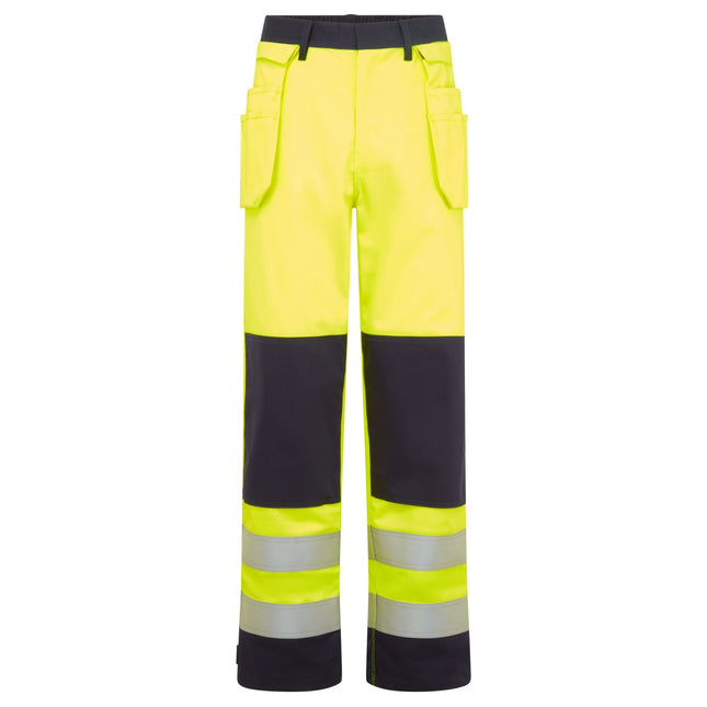 Bizflame Work Hi-Vis Contrast FR Holsterbroek - Geel/Marine
