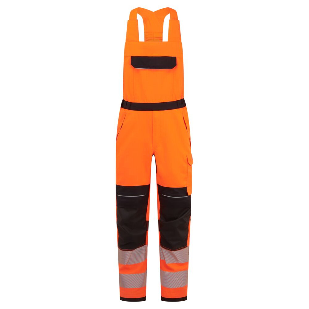 PW3 Modaflame Work HVO Multi-Norm FR Bib and Brace - Orange/Black