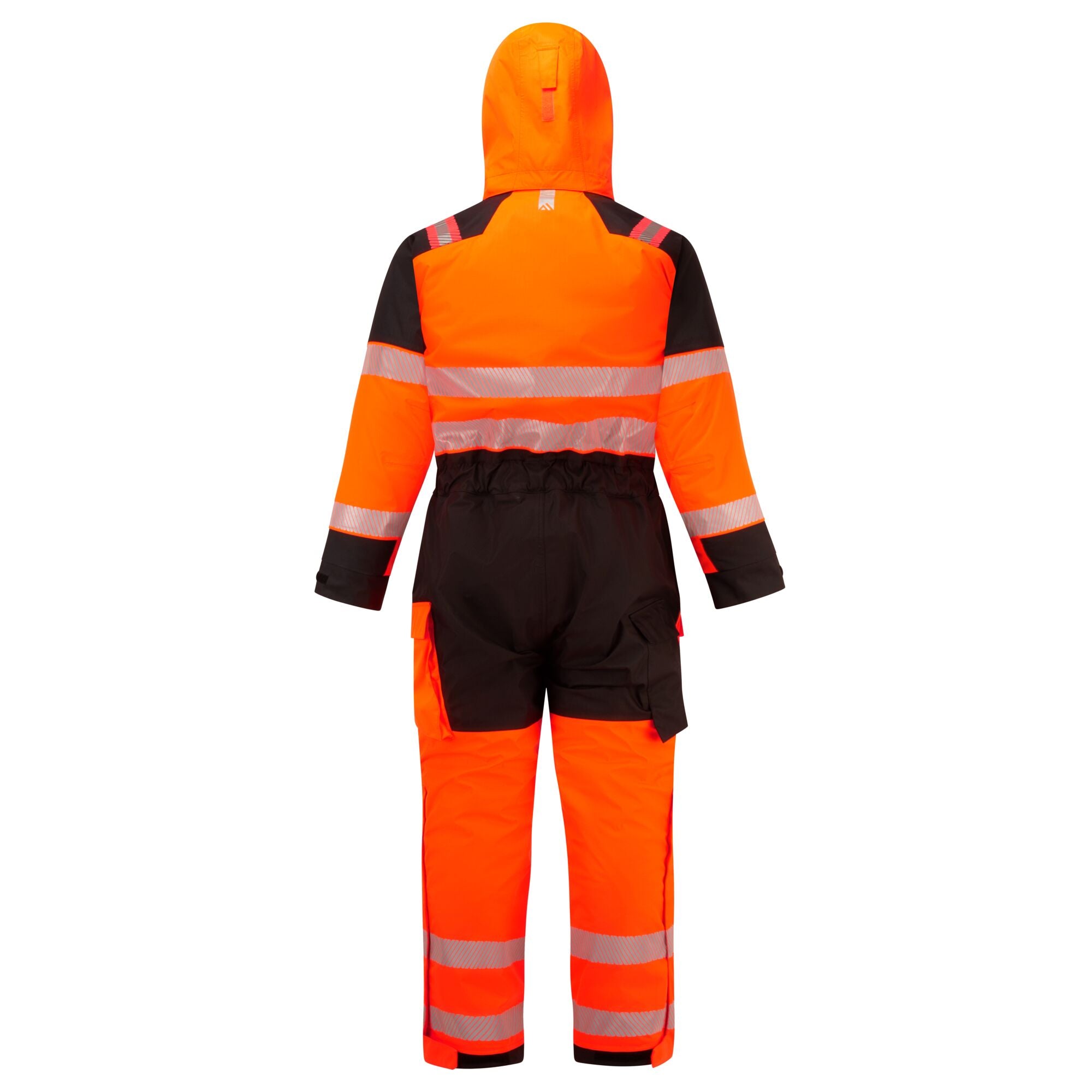 PW3 Modaflame Regen + Hi-Vis Multi-Norm Vlamvertragende Winteroverall - Oranje/Zwart - achterkant