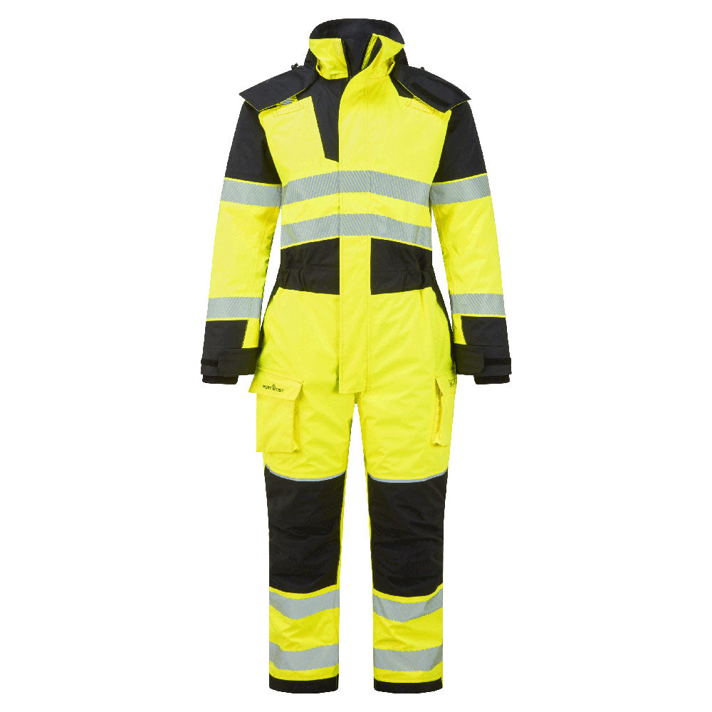 PW3 Modaflame Rain+ Hi-Vis Multi-Norm FR Winter Coverall - Yellow/Black