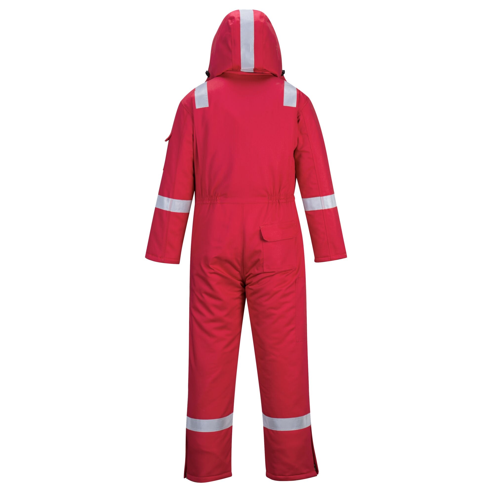 Vlamvertragende Antistatische Winteroverall - Rood - achterkant