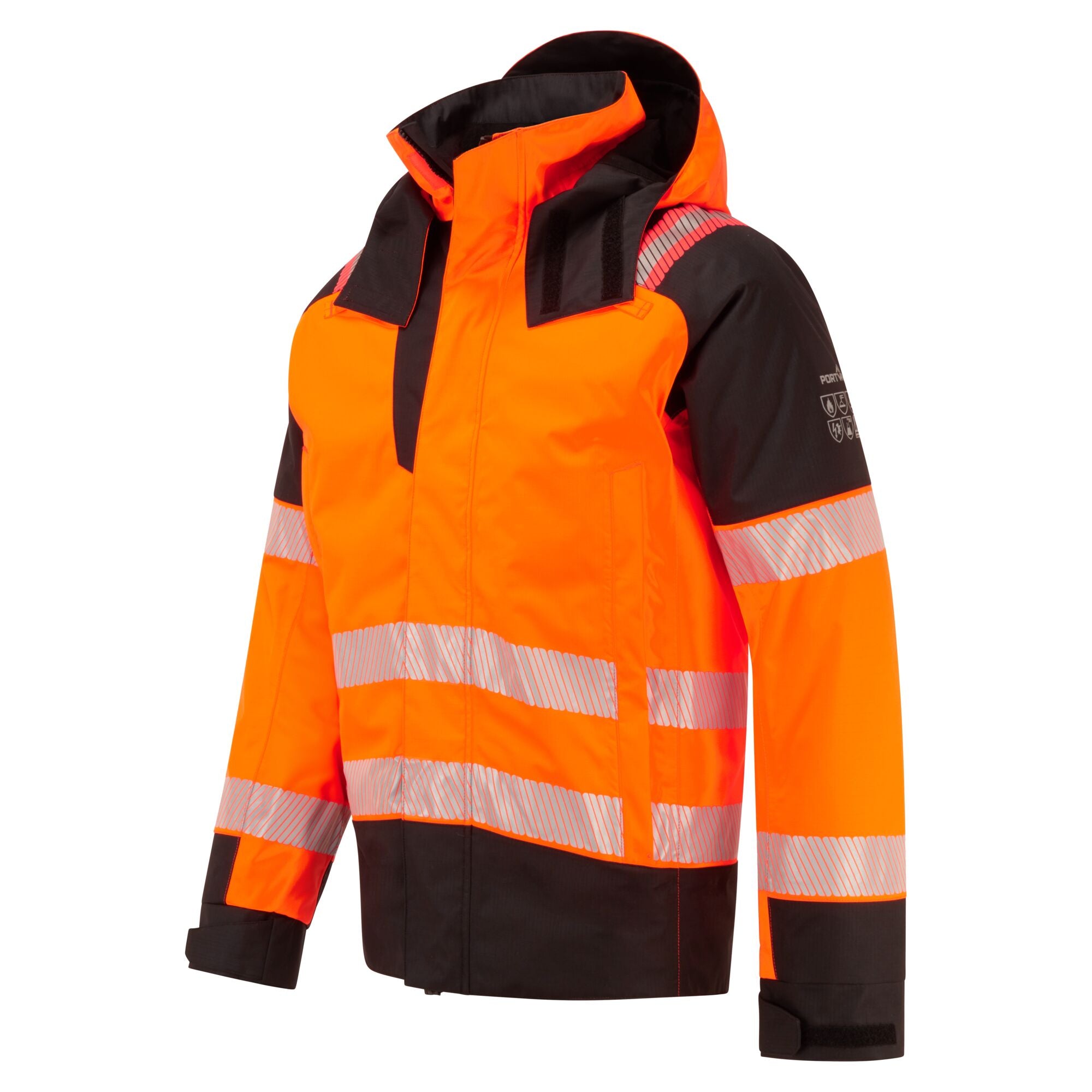 PW3 Modaflame Rain+ Hi-Vis Multi-Norm FR winterjack - Oranje/Zwart - opname 2