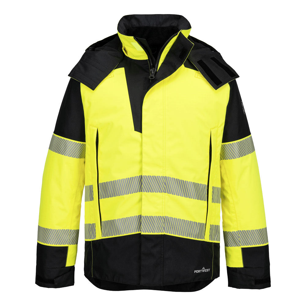 PW3 Modaflame Rain+ Hi-Vis Multi-Norm FR Winter Jacket - Yellow/Black